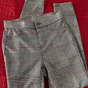 Vanilla Star Black, White & Red Plaid Pants